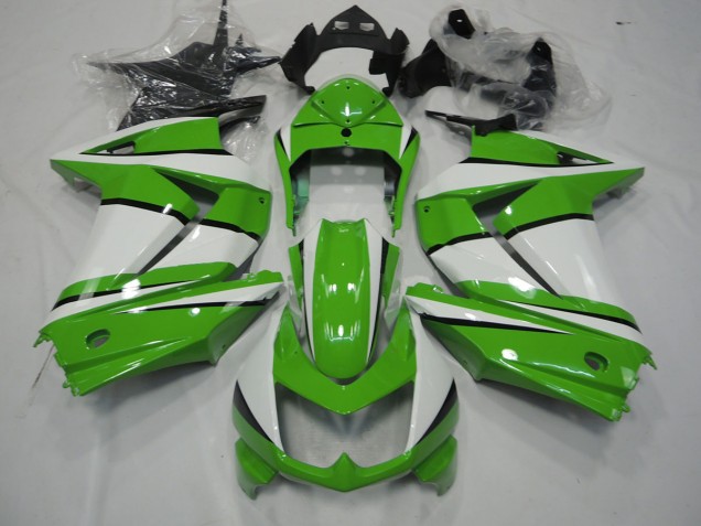 2008-2013 Green and White Kawasaki Ninja 250 Fairings 2008-2013 Green and White Kawasaki Ninja 250 Fairings