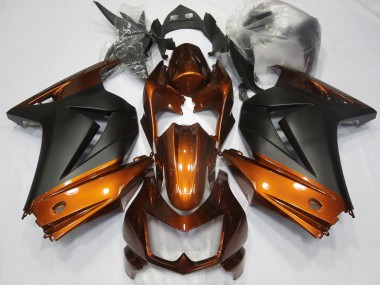 2008-2013 Orange and Matte Black Kawasaki Ninja 250 Fairings
