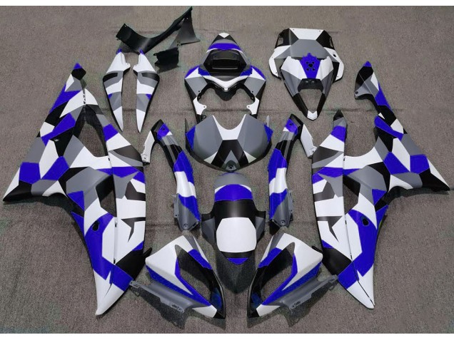 2008-2016 Blue Camo Plain Yamaha R6 Fairings