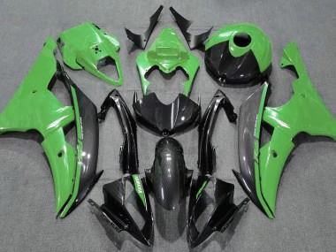 2008-2016 Gloss Green and Carbon Yamaha R6 Fairings