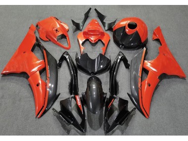 2008-2016 Gloss Orange and Carbon Yamaha R6 Fairings