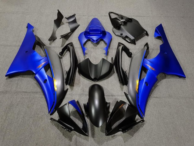 2008-2016 Matte Black and Blue Yamaha R6 Fairings 2008-2016 Matte Black and Blue Yamaha R6 Fairings