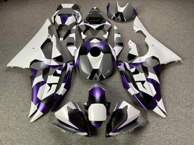 2008-2016 Mystic Purple Snow Camo Yamaha R6 Fairings 2008-2016 Mystic Purple Snow Camo Yamaha R6 Fairings