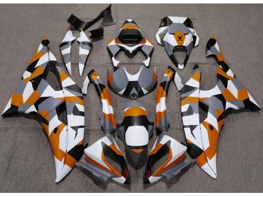 2008-2016 Orange Camo Plain Yamaha R6 Fairings