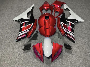 2008-2016 Red Black and White OEM Style Yamaha R6 Fairings