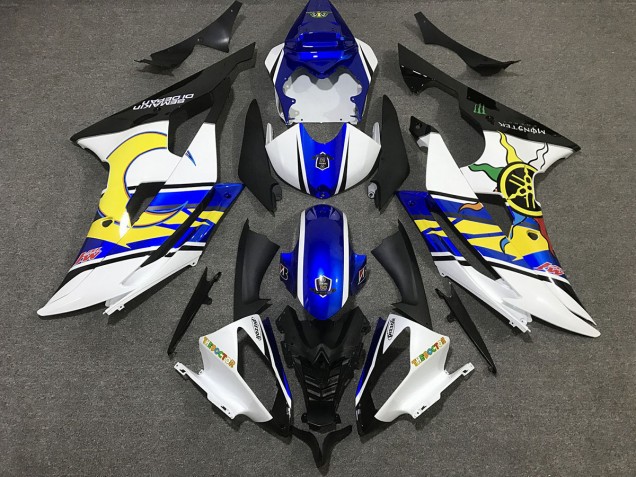 2008-2016 White and Blue Custom Yamaha R6 Fairings 2008-2016 White and Blue Custom Yamaha R6 Fairings