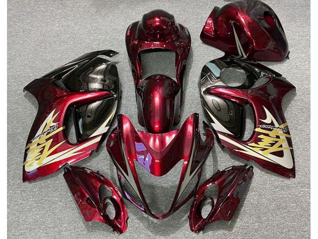 2008-2019 Deep Red & Gold Suzuki GSXR 1300 Fairings 2008-2019 Deep Red & Gold Suzuki GSXR 1300 Fairings