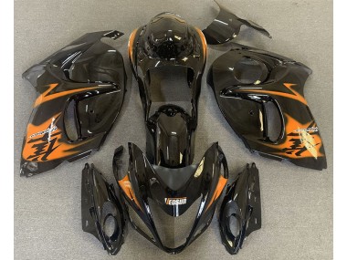 2008-2019 Gloss Black & Orange Suzuki GSXR 1300 Fairings