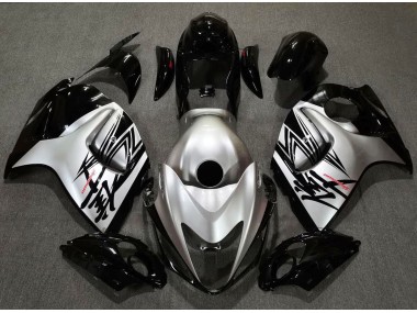 2008-2019 Gloss Black & Silver Design Suzuki GSXR 1300 Fairings