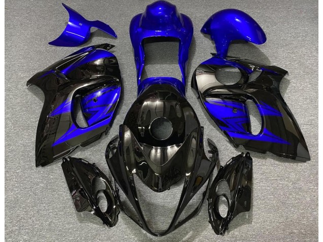2008-2019 Gloss Black and Deep Blue Suzuki GSXR 1300 Fairings 2008-2019 Gloss Black and Deep Blue Suzuki GSXR 1300 Fairings