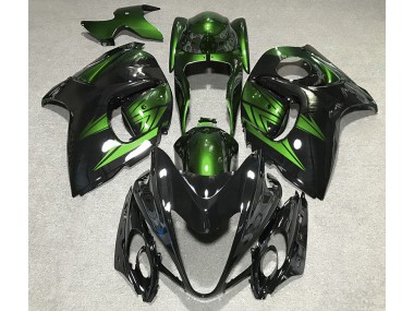 2008-2019 Gloss Black and Deep Green Suzuki GSXR 1300 Fairings