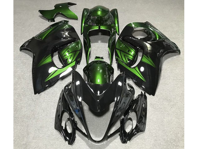 2008-2019 Gloss Black and Deep Green Suzuki GSXR 1300 Fairings 2008-2019 Gloss Black and Deep Green Suzuki GSXR 1300 Fairings