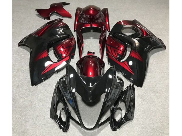 2008-2019 Gloss Black and Deep Red Suzuki GSXR 1300 Fairings 2008-2019 Gloss Black and Deep Red Suzuki GSXR 1300 Fairings