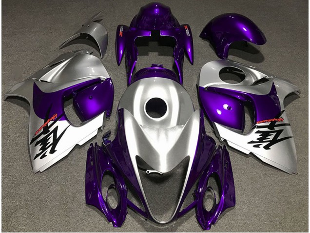 2008-2019 Gloss Purple and Silver Suzuki GSXR 1300 Fairings