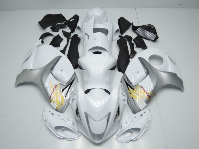 2008-2019 White and Silver Suzuki GSXR 1300 Fairings 2008-2019 White and Silver Suzuki GSXR 1300 Fairings