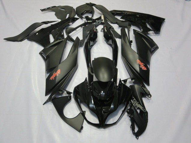2009-2012 Black Kawasaki ZX6R Fairings 2009-2012 Black Kawasaki ZX6R Fairings