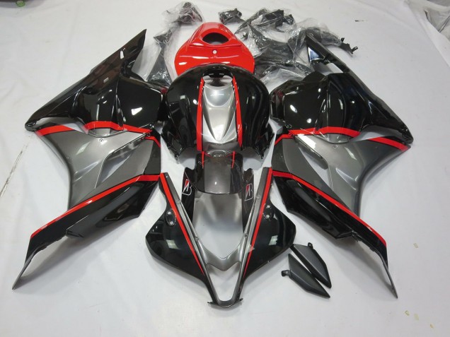 2009-2012 Black and Grey Red pin Honda CBR600RR Fairings 2009-2012 Black and Grey Red pin Honda CBR600RR Fairings