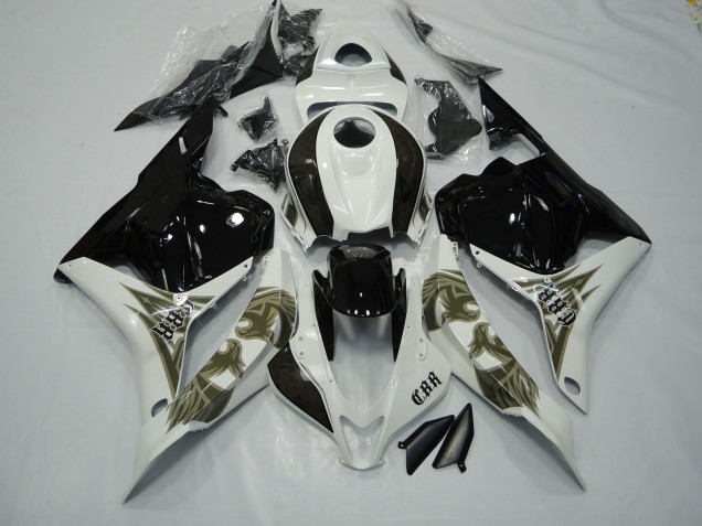 2009-2012 Black gold and white Honda CBR600RR Fairings