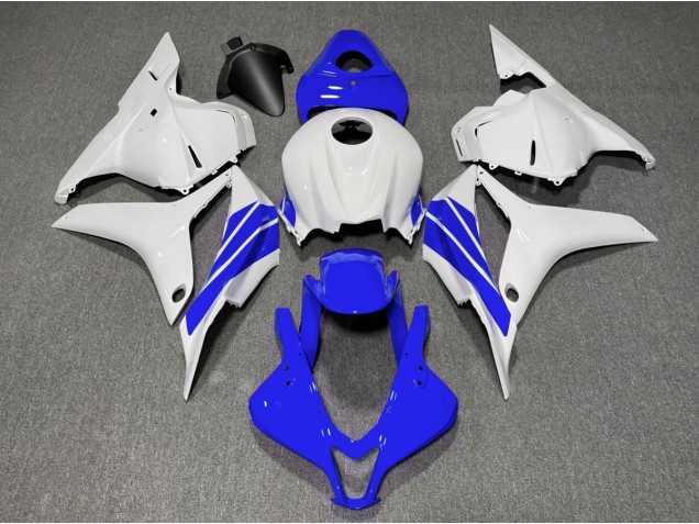 2009-2012 Dark Blue and White Side Stripe Honda CBR600RR Fairings