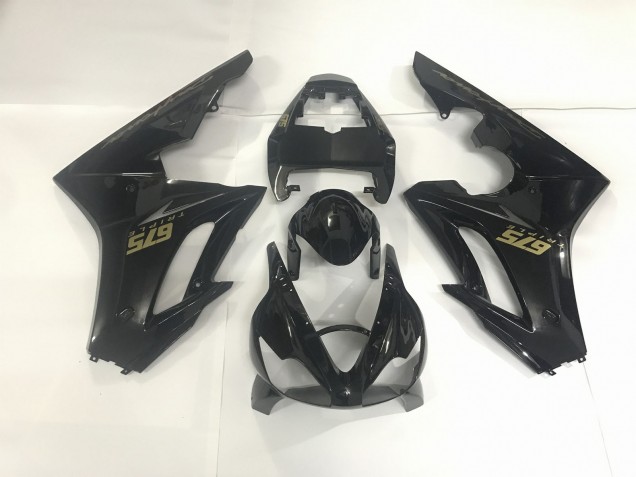 2009-2012 Gloss Black & Gold Triumph Daytona 675 Fairings