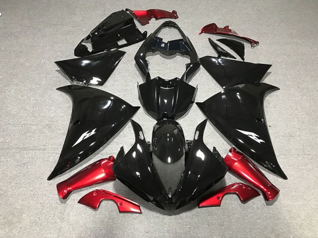 2009-2012 Gloss Black & Red Yamaha R1 Fairings 2009-2012 Gloss Black & Red Yamaha R1 Fairings