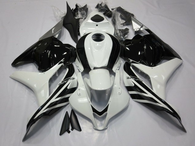 2009-2012 Gloss Black and White Honda CBR600RR Fairings 2009-2012 Gloss Black and White Honda CBR600RR Fairings