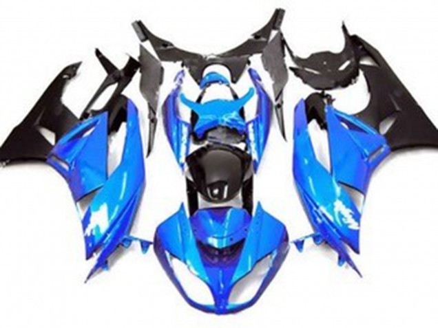 2009-2012 Gloss Blue Style Kawasaki ZX6R Fairings 2009-2012 Gloss Blue Style Kawasaki ZX6R Fairings