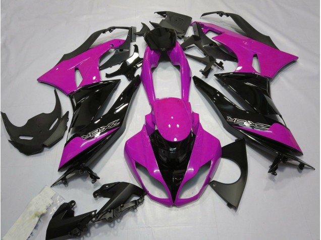 2009-2012 Gloss Pink and Black Kawasaki ZX6R Fairings 2009-2012 Gloss Pink and Black Kawasaki ZX6R Fairings