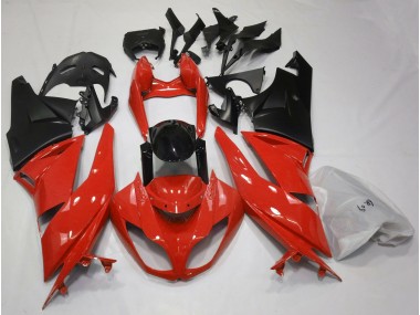 2009-2012 Gloss Red & Black Kawasaki ZX6R Fairings
