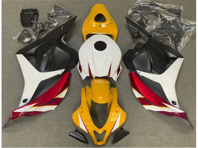2009-2012 Gloss Red White and Yellow Honda CBR600RR Fairings 2009-2012 Gloss Red White and Yellow Honda CBR600RR Fairings