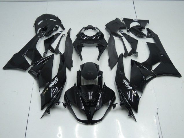 2009-2012 Gloss Total Black Kawasaki ZX6R Fairings