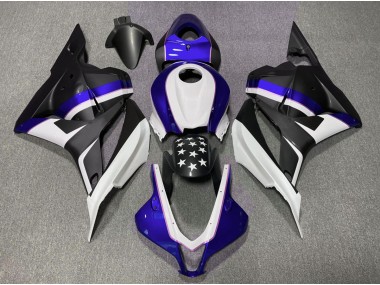 2009-2012 Matte Black and Dark Blue Star Honda CBR600RR Fairings