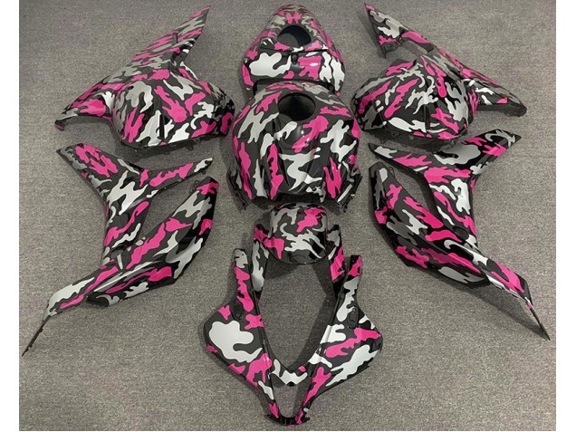 2009-2012 Pink and Silver Camo Honda CBR600RR Fairings