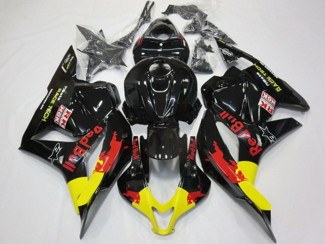 2009-2012 Red Bull Gloss Black Honda CBR600RR Fairings