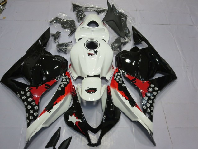 2009-2012 Red and Black Splatter Honda CBR600RR Fairings