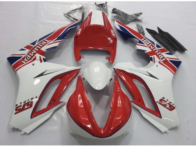 2009-2012 Red and White Triumph Daytona 675 Fairings 2009-2012 Red and White Triumph Daytona 675 Fairings