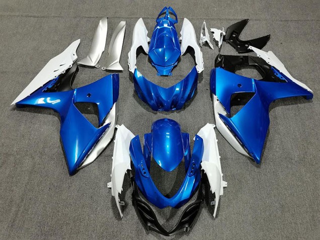 2009-2016 Blue White and Silver Suzuki GSXR 1000 Fairings 2009-2016 Blue White and Silver Suzuki GSXR 1000 Fairings