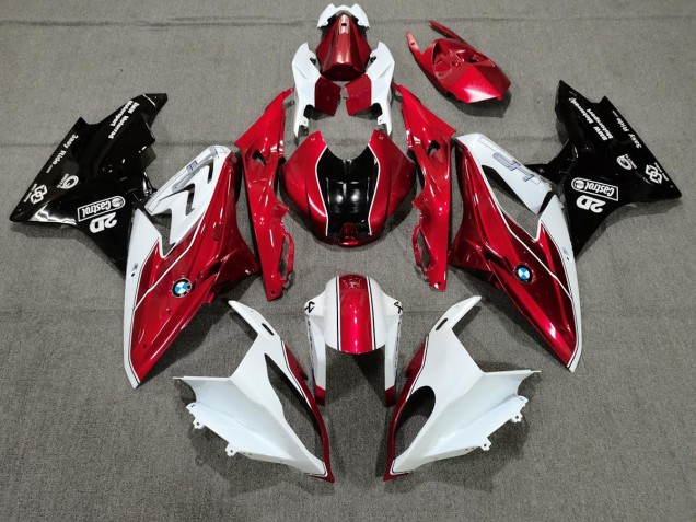 2009-2016 Candy Red and White BMW S1000RR Fairings