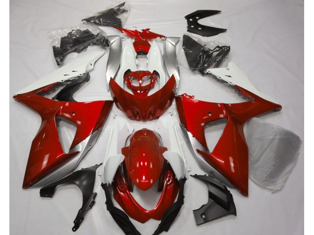 2009-2016 Gloss Red & White Suzuki GSXR 1000 Fairings 2009-2016 Gloss Red & White Suzuki GSXR 1000 Fairings