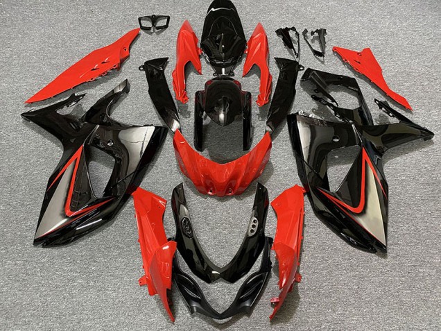 2009-2016 Gloss Red and Black Suzuki GSXR 1000 Fairings 2009-2016 Gloss Red and Black Suzuki GSXR 1000 Fairings