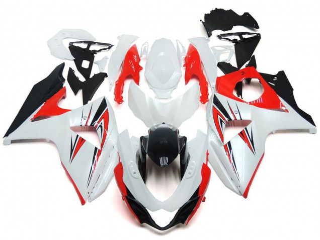 2009-2016 Gloss Red with White and black Custom Style Suzuki GSXR 1000 Fairings 2009-2016 Gloss Red with White and black Custom Style Suzuki GSXR 1000 Fairings