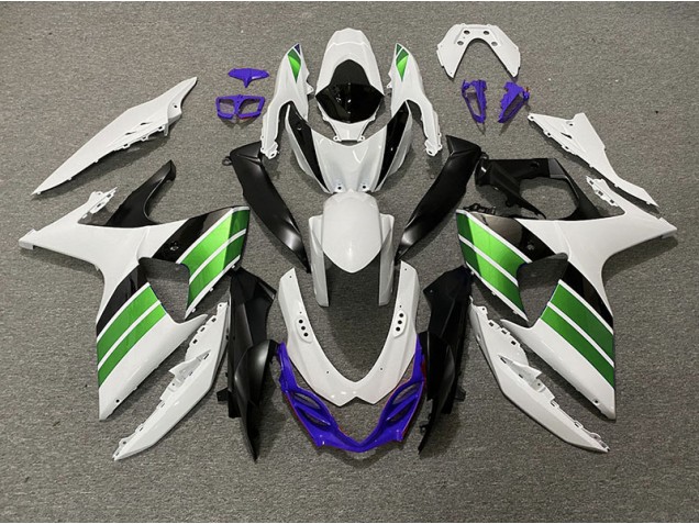 2009-2016 Gloss White Green Black and Purple Suzuki GSXR 1000 Fairings 2009-2016 Gloss White Green Black and Purple Suzuki GSXR 1000 Fairings