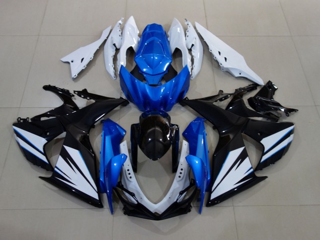 2009-2016 Gloss White and Black with Red Matte Blue Suzuki GSXR 1000 Fairings 2009-2016 Gloss White and Black with Red Matte Blue Suzuki GSXR 1000 Fairings