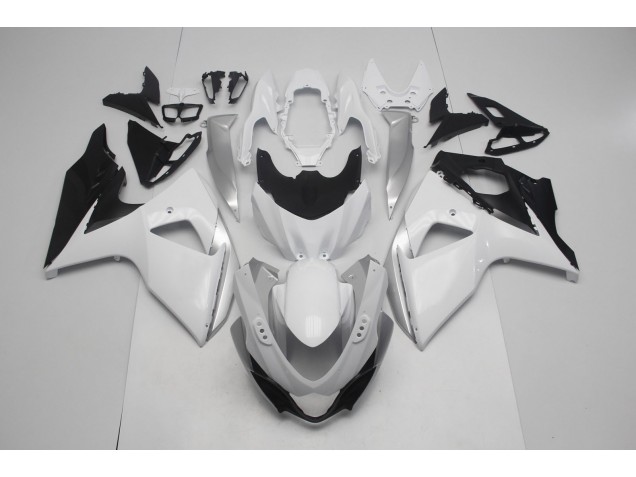 2009-2016 Gloss White and Silver Suzuki GSXR 1000 Fairings 2009-2016 Gloss White and Silver Suzuki GSXR 1000 Fairings