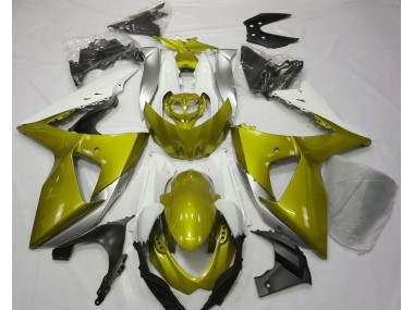 2009-2016 Gloss Yellow & White Suzuki GSXR 1000 Fairings