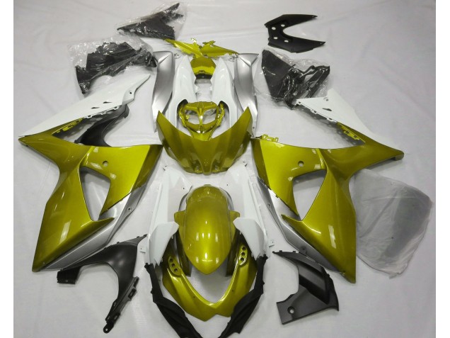 2009-2016 Gloss Yellow & White Suzuki GSXR 1000 Fairings 2009-2016 Gloss Yellow & White Suzuki GSXR 1000 Fairings