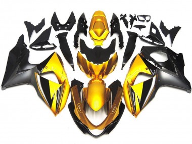 2009-2016 Gold and Grey OEM Style Custom Suzuki GSXR 1000 Fairings