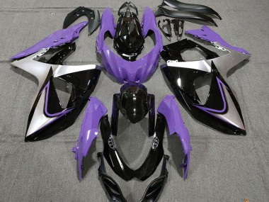 2009-2016 Purple Silver and Black Suzuki GSXR 1000 Fairings