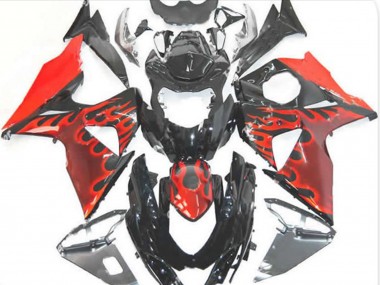 2009-2016 Red Flame Suzuki GSXR 1000 Fairings