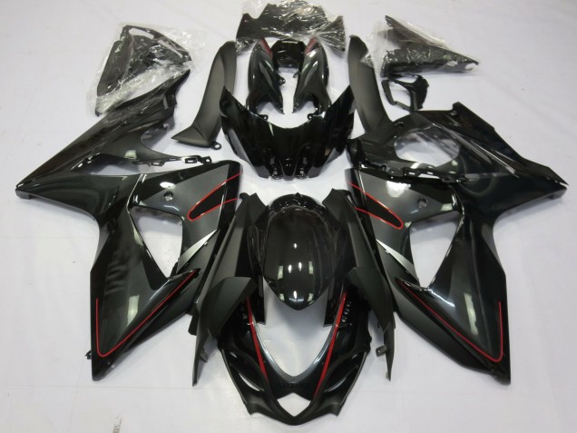 2009-2016 Silver Black and Red Suzuki GSXR 1000 Fairings 2009-2016 Silver Black and Red Suzuki GSXR 1000 Fairings